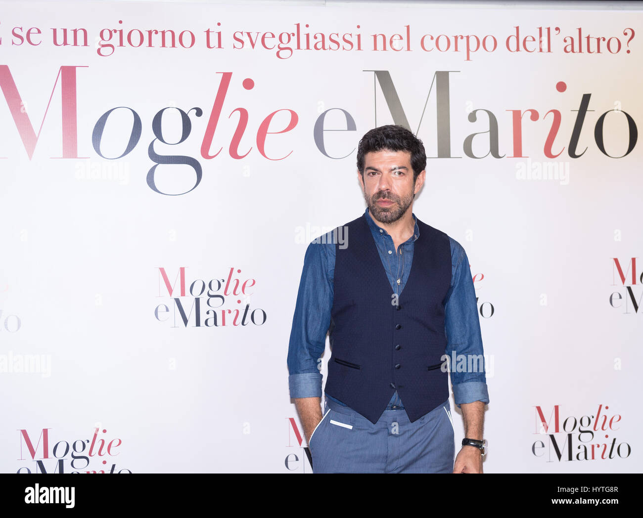 Rome, Italy. 06th Apr, 2017. Pierfrancesco Favino attends a photocall for 'Moglie E Marito' Credit: Andrea Bracaglia/Pacific Press/Alamy Live News Stock Photo