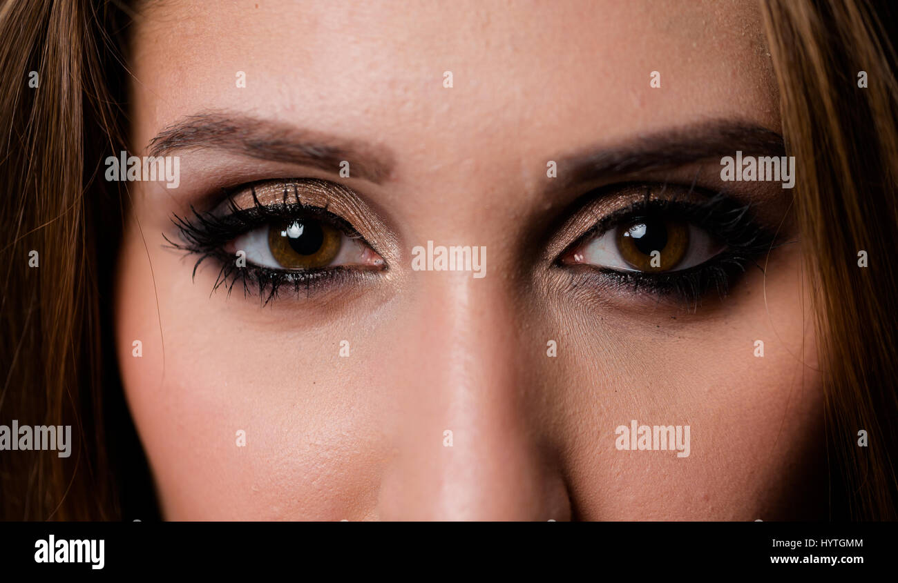 Big beautiful women eye closeup Stock Photo Alamy