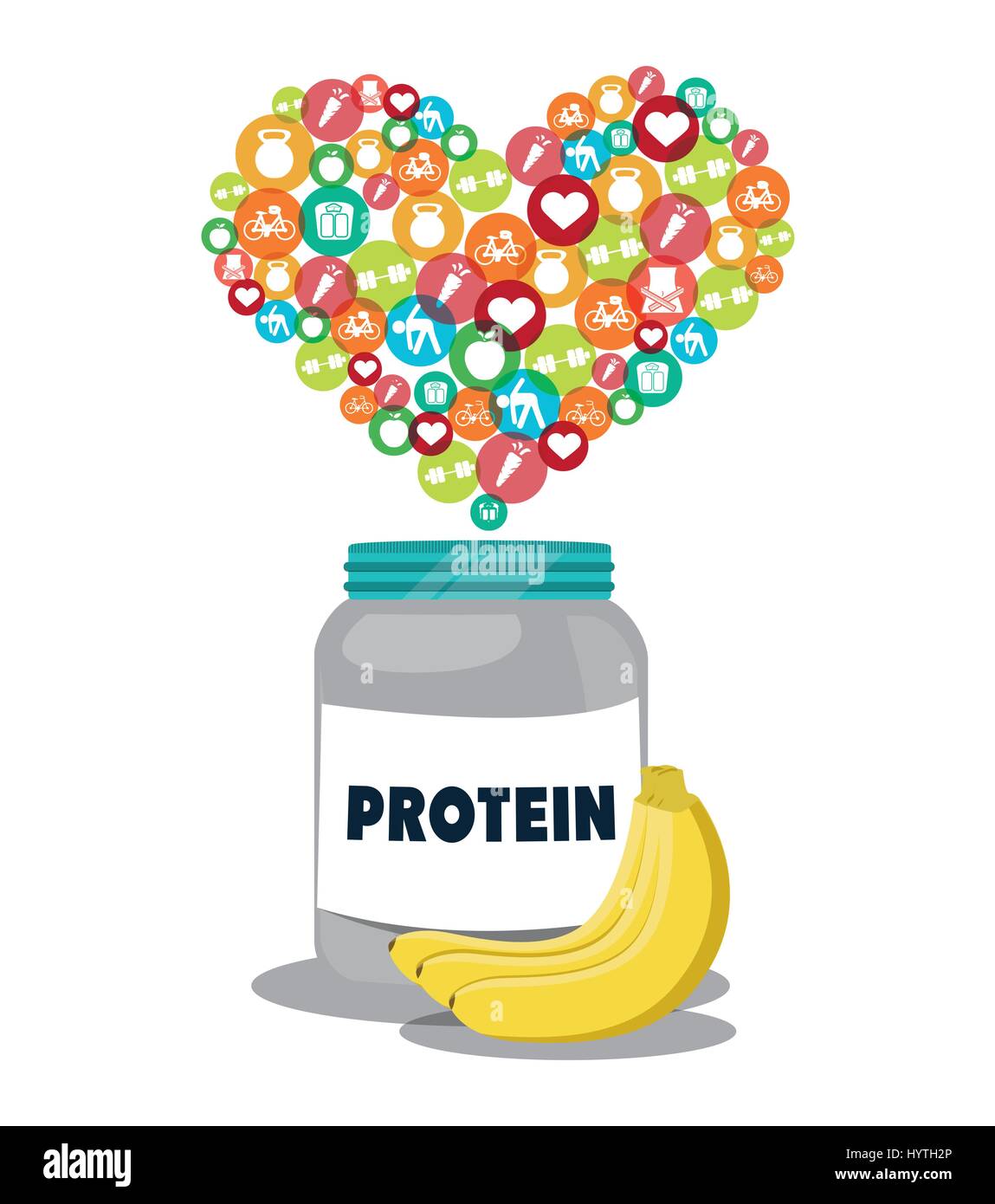 protein fruit banana healthy heart Stock Vector Image & Art Alamy