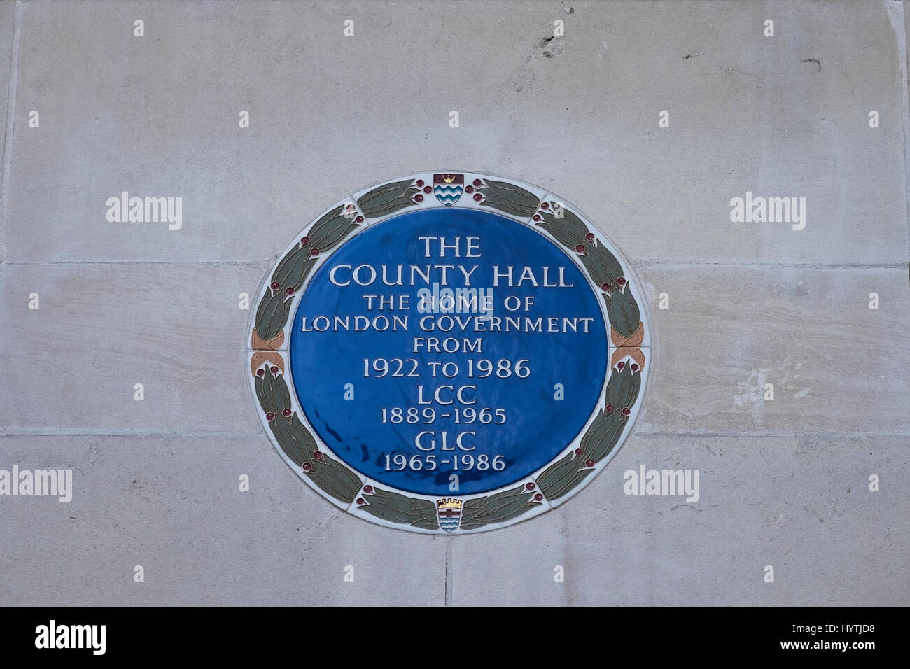 County Hall is a building in London that was the headquarters of London County Council and later the Greater London Council, Lambeth, London, England Stock Photo