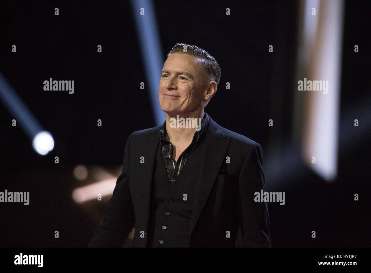 Co-host Bryan Adams at the 2017 Juno Awards. Stock Photo