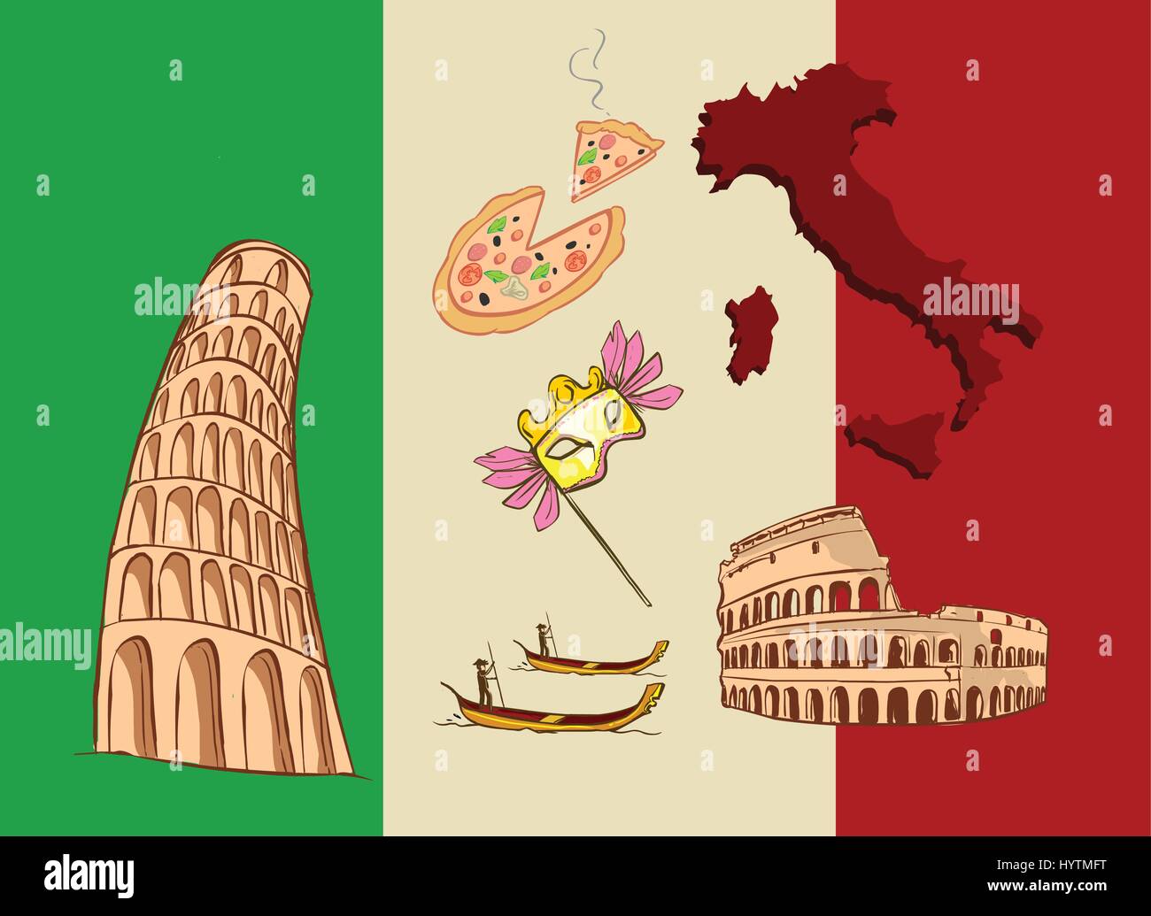 vector illustration of a Italy icon Stock Vector