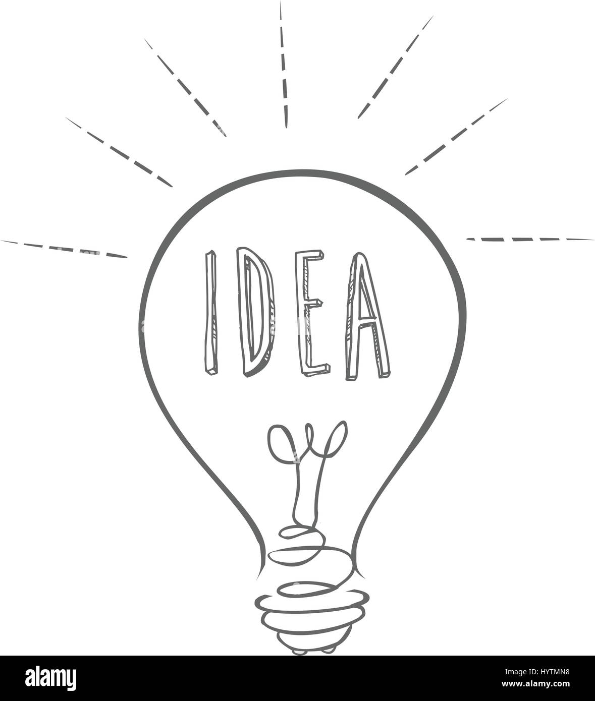Drawing idea light bulb concept creative design Stock Vector Image
