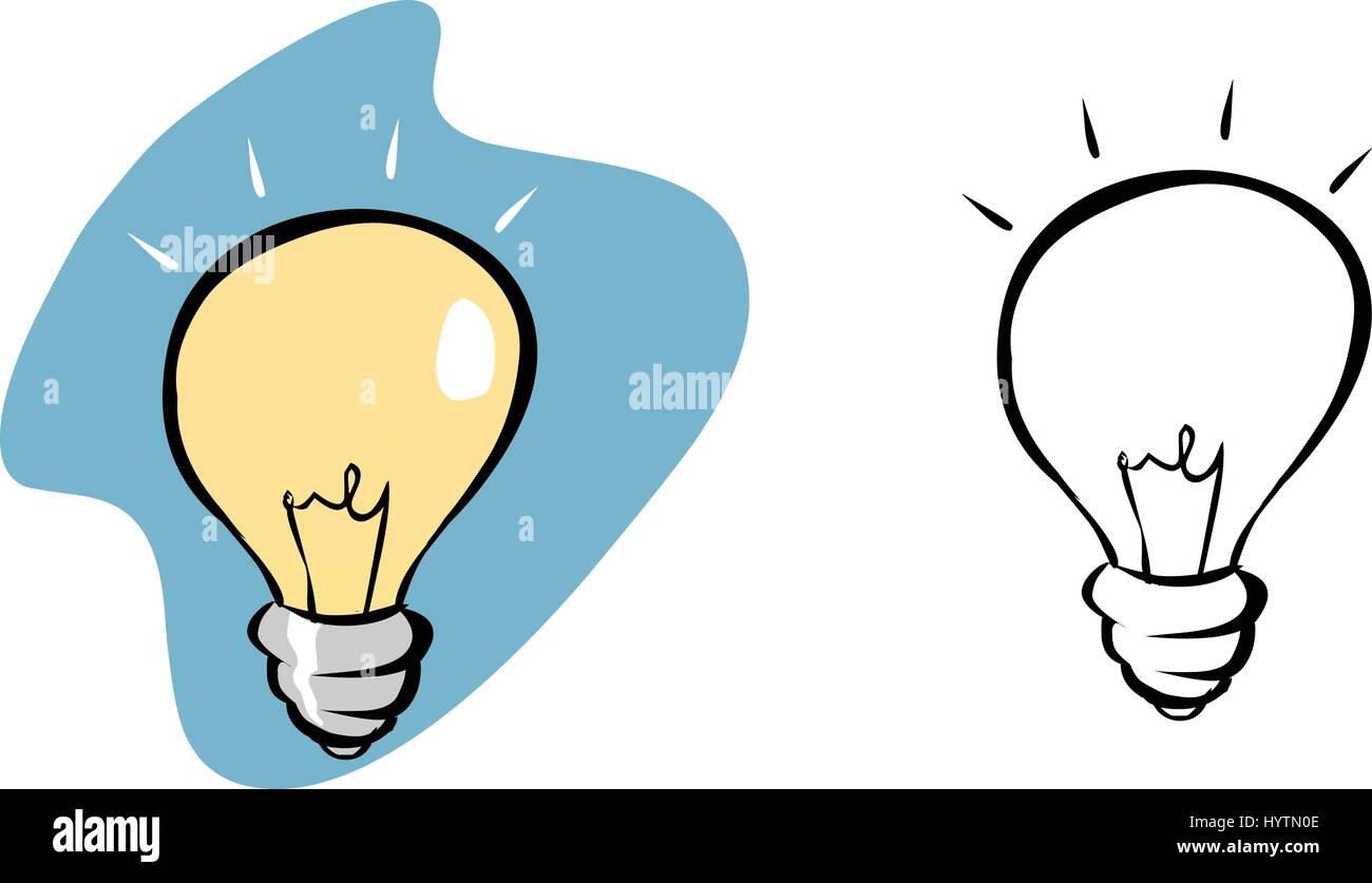 vector illustration of a Bulb light idea vector illustration Stock Vector