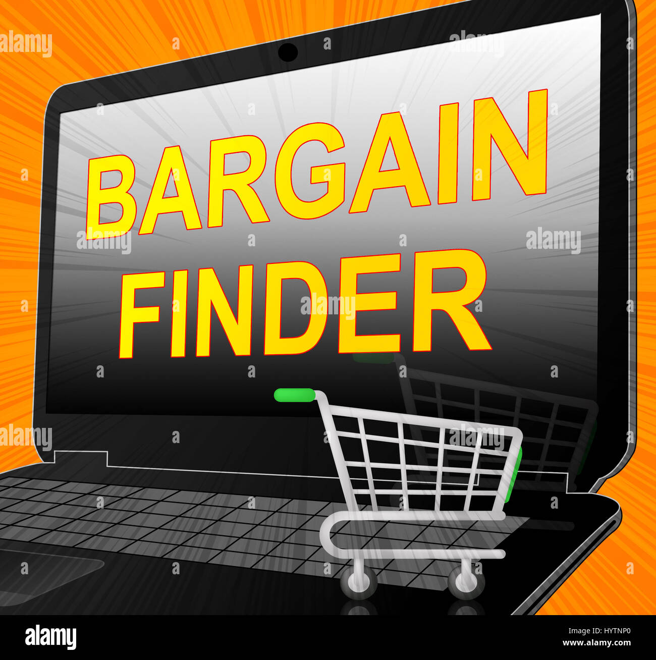 Bargain Finder Showing Comparison 3d Illustration Stock Photo