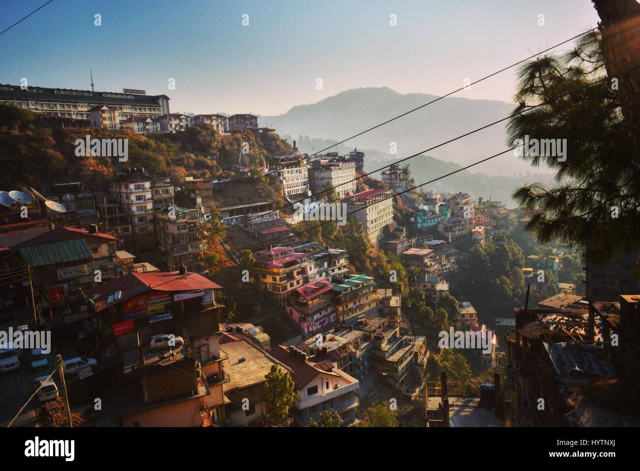 picture has been taken by a handheld camera. Place is fagu, shimla a beautiful hill station in india. A very good example of amature photography. Stock Photo