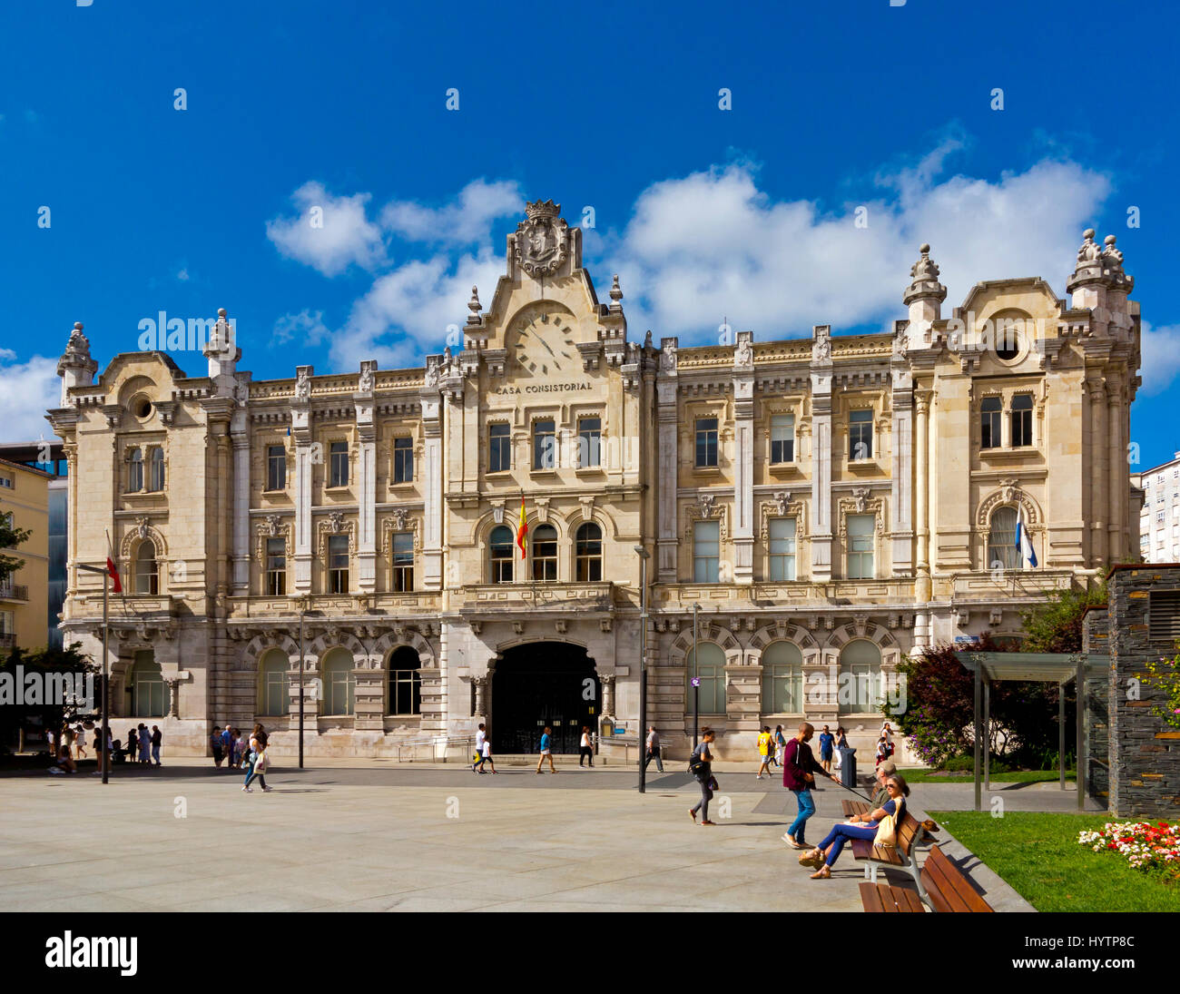 Casa Consistorial or Town Hall building in Santander Cantabria Northern Spain Stock Photo