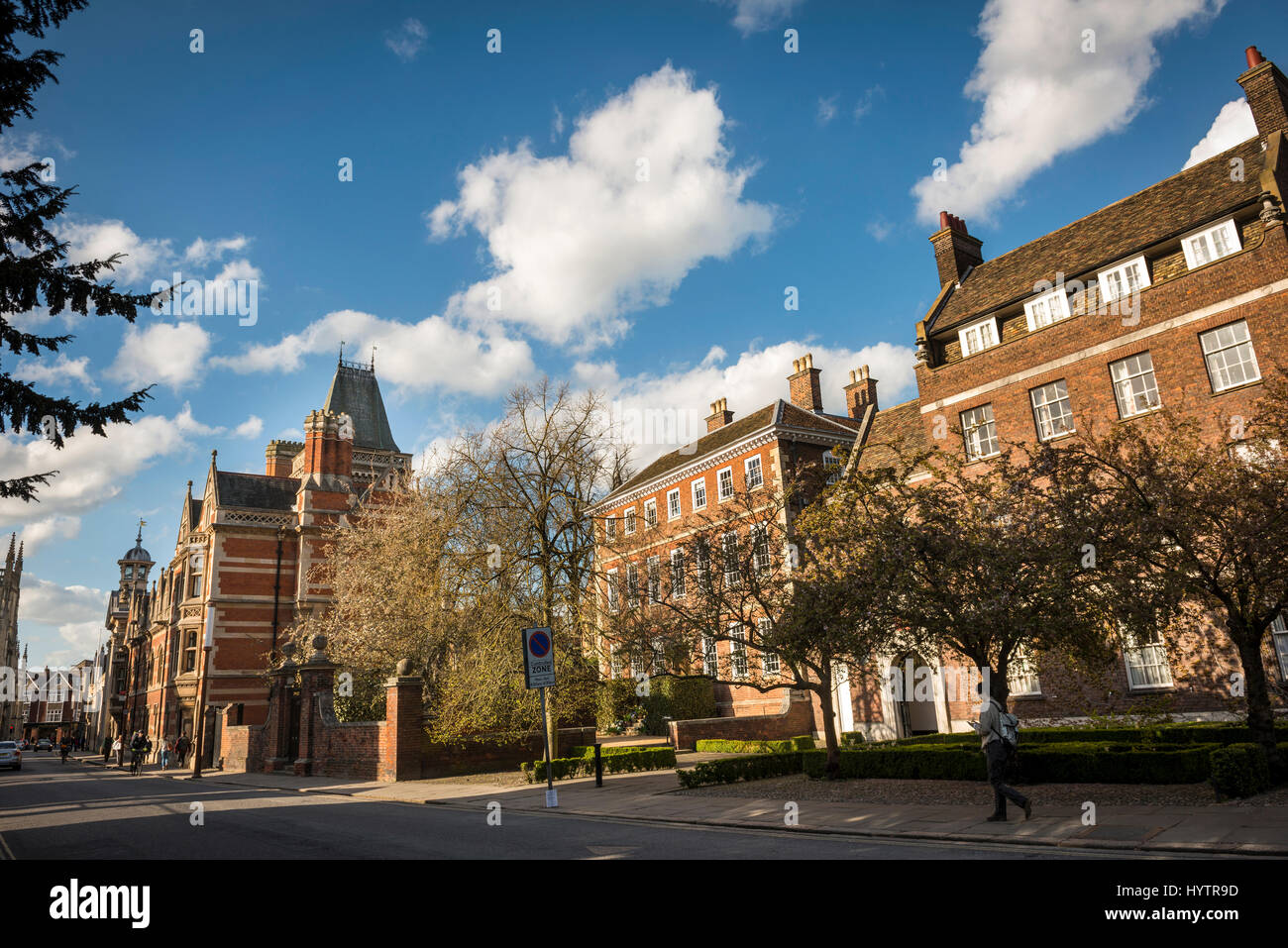 University buildings on Trumpington Street in Cambridge, England, UK