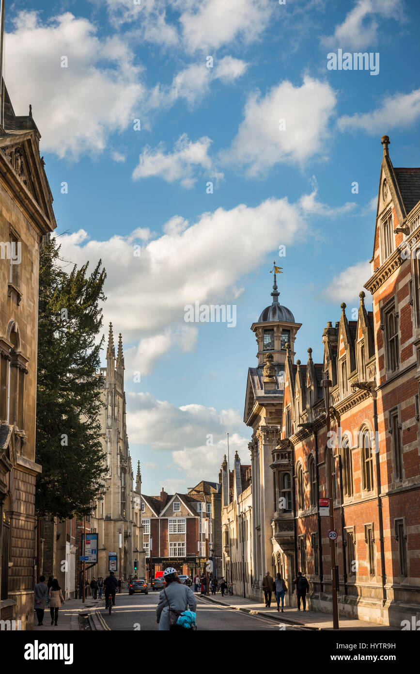 University buildings on Trumpington Street in Cambridge, England, UK