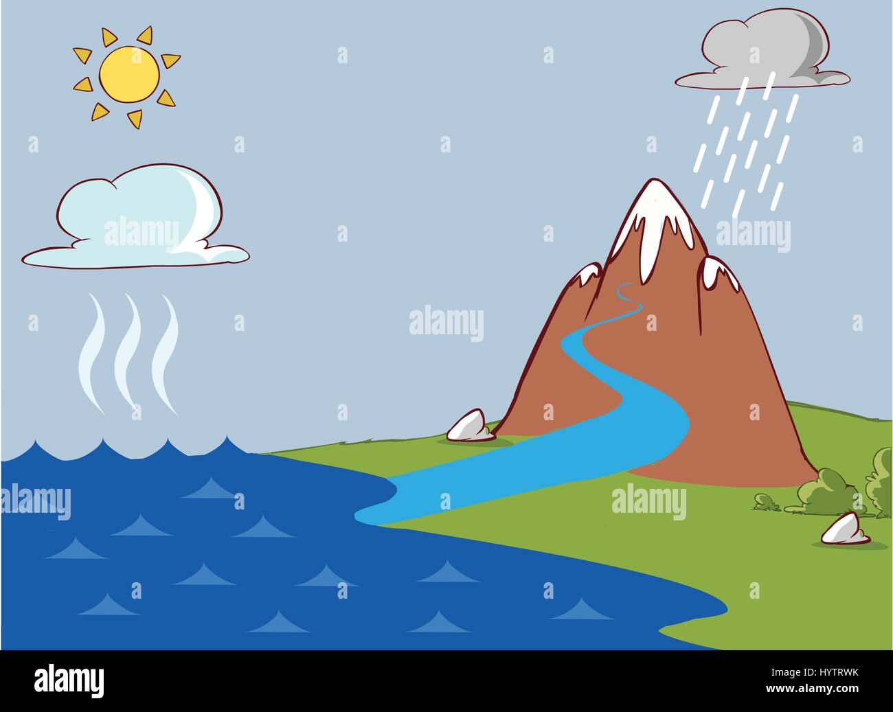 vector illustration of a The water cycle Stock Vector Image & Art Alamy