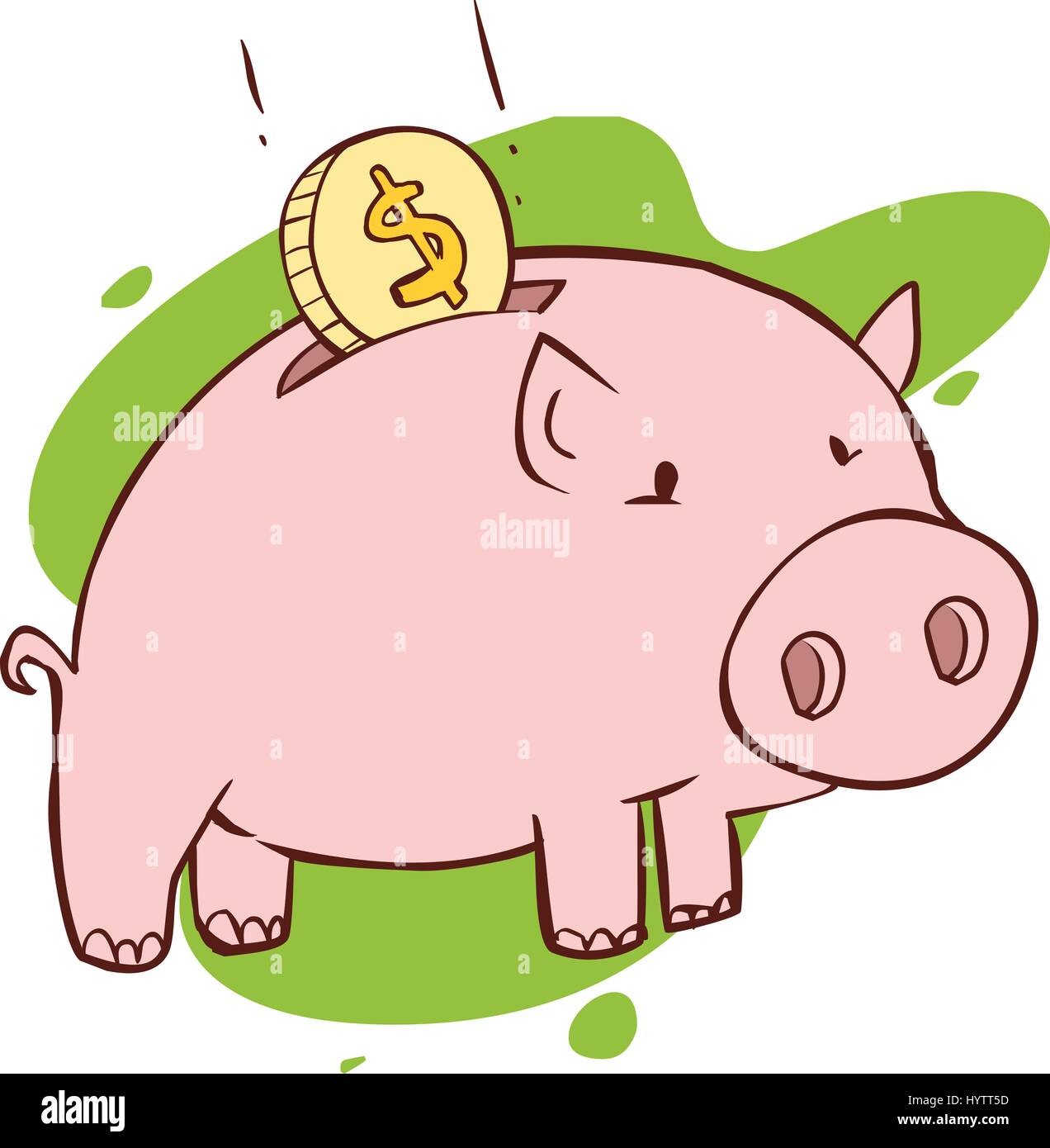 Vector illustration of a pink Piggy Bank Stock Vector Image & Art - Alamy