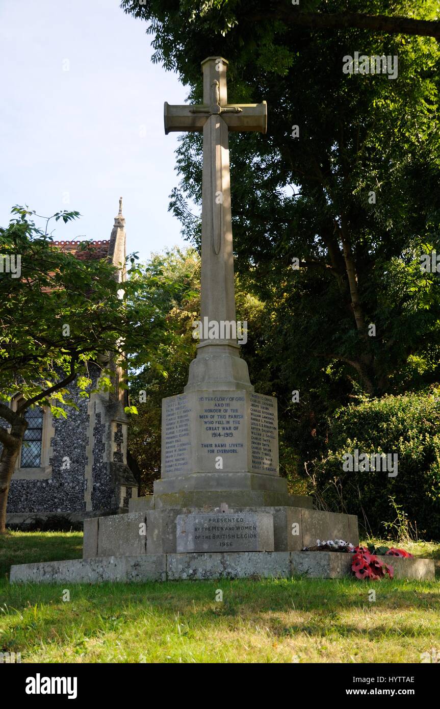 War Memorial, Stanstead Abbotts, Hertfordshire Stock Photo Alamy