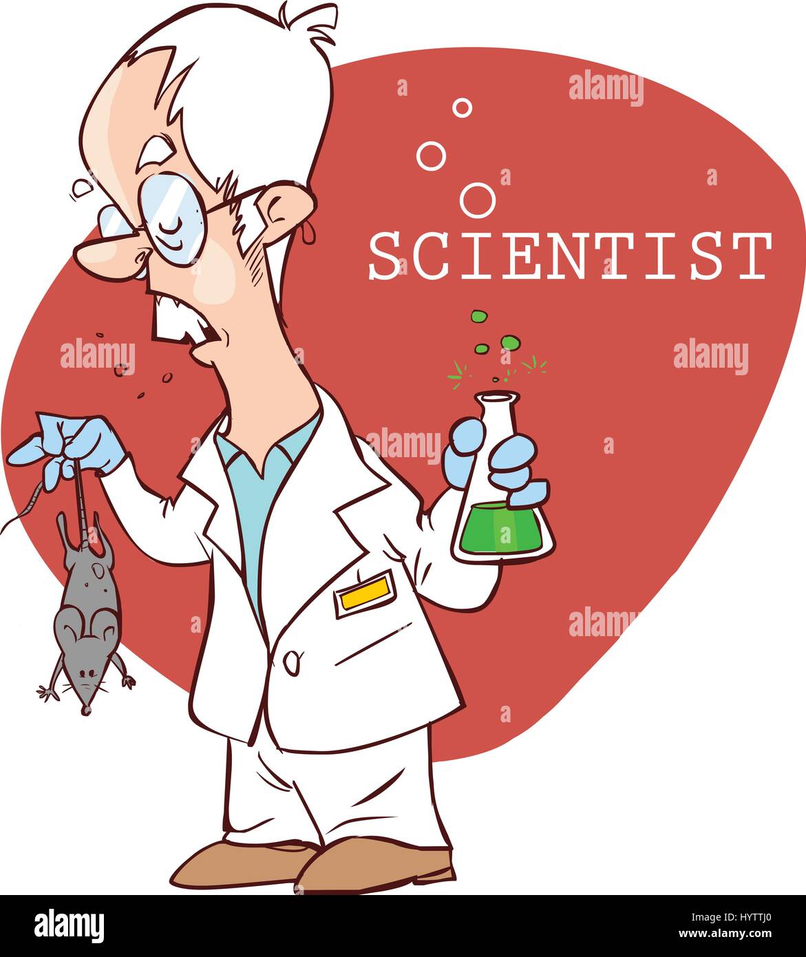 vector illustration of a cute scientist illustration Stock Vector Image ...