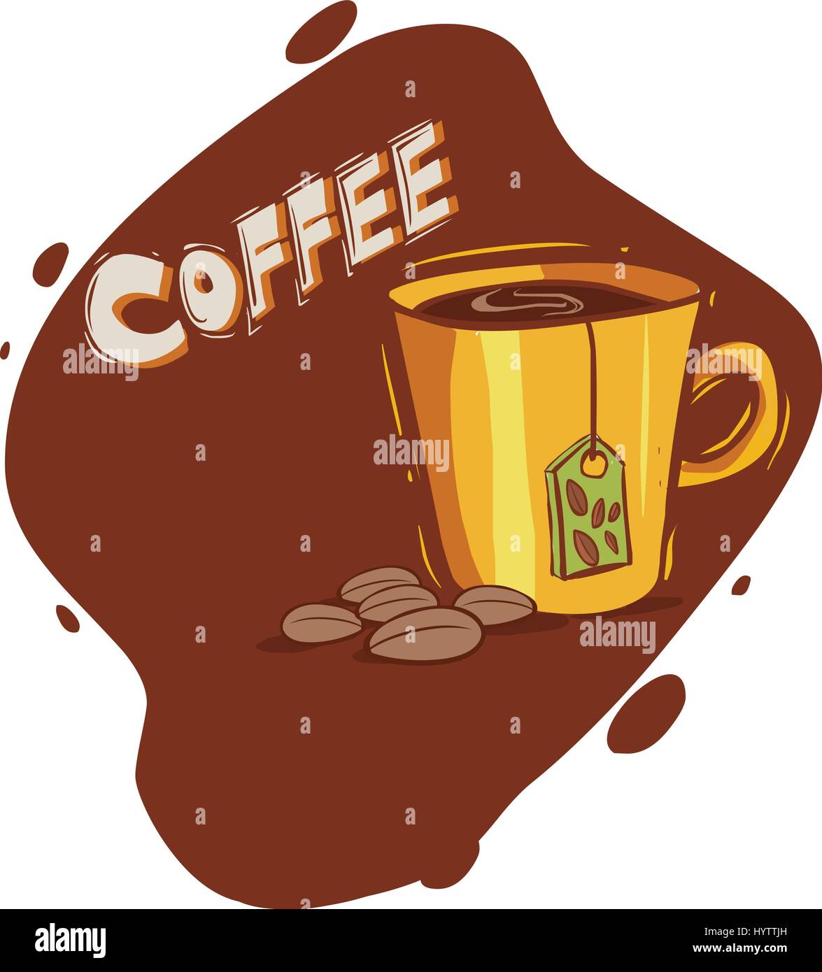 White Background Vector Illustration Of A Coffee Stock Vector Image And Art Alamy 8815