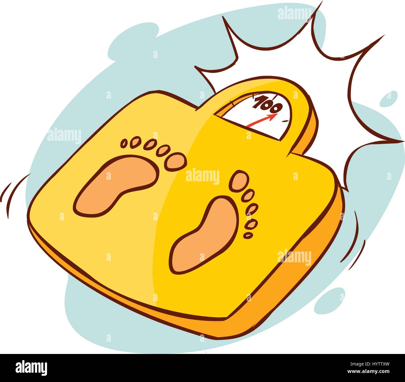 vector illustration of a Scales for weighing. Stock Vector