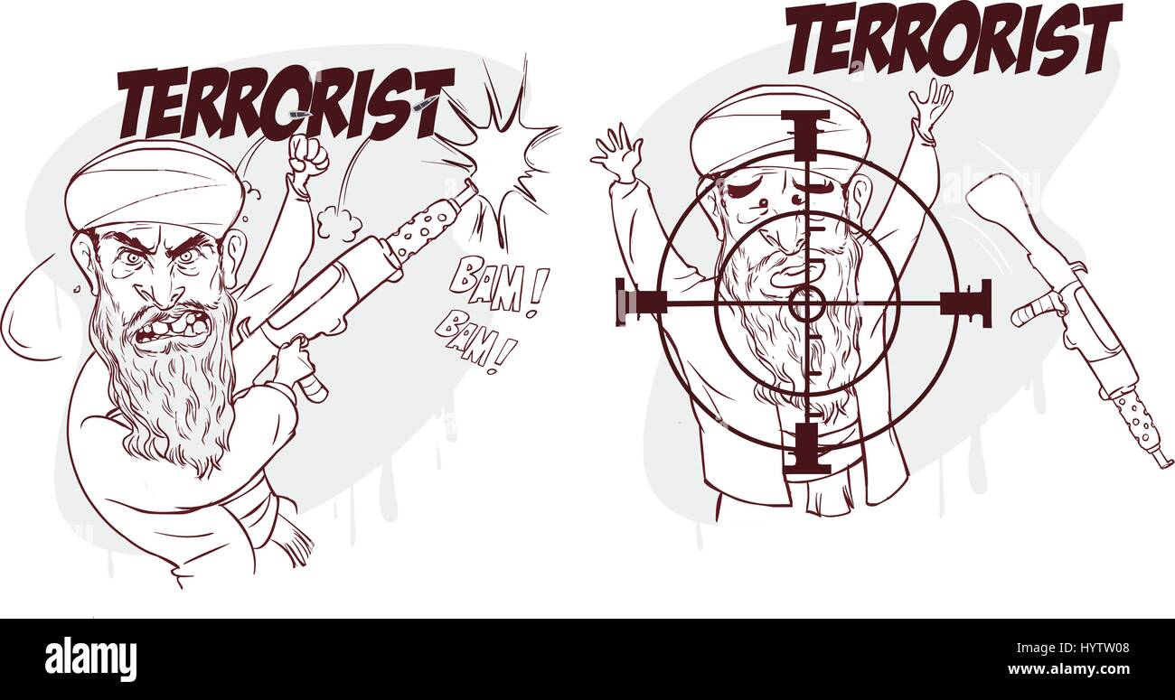 Terrorism concept world terror – Stock Illustration Stock Vector