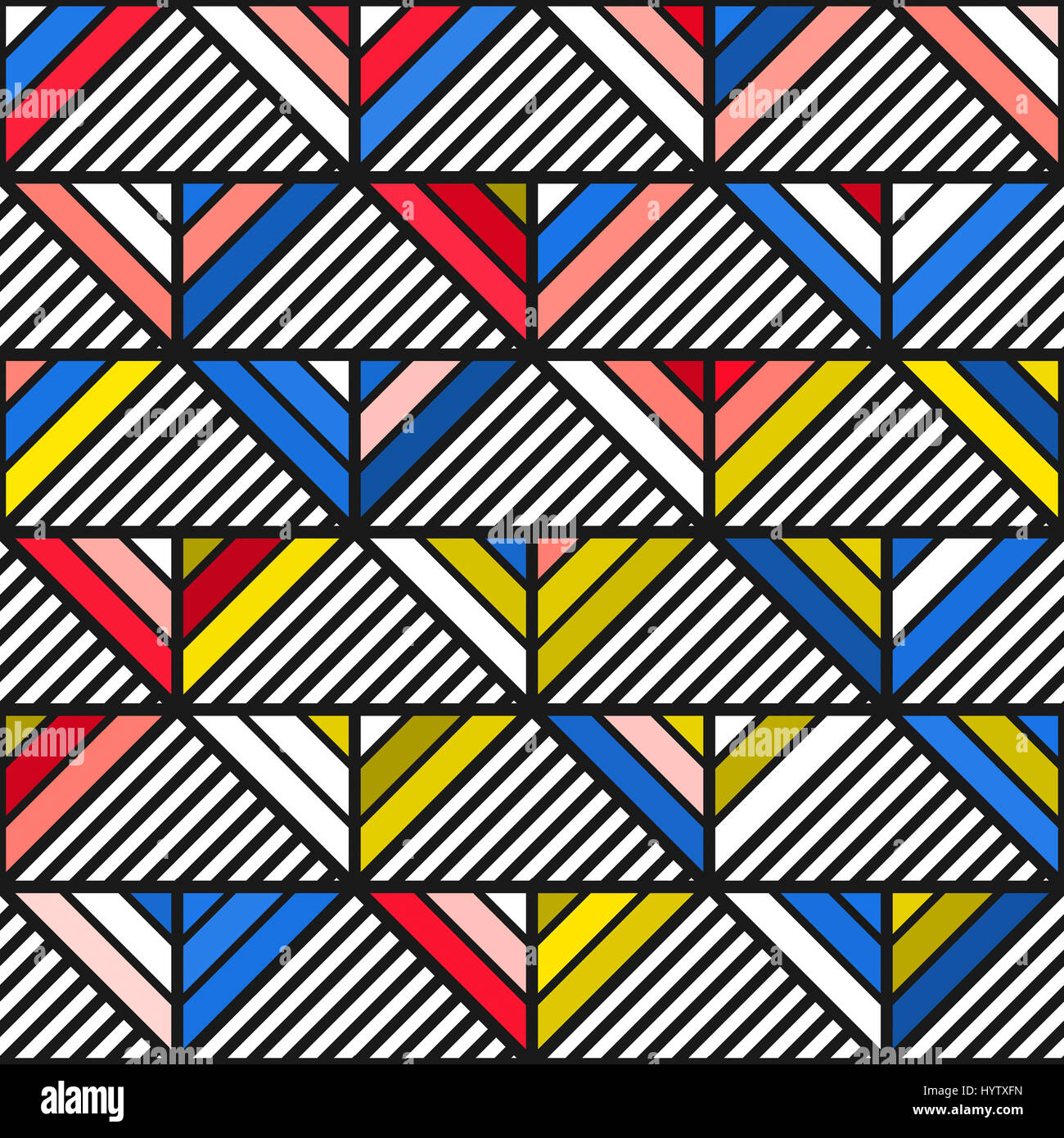 Colorful bold bright seamless pattern. Trendy design in 80-90s style ...