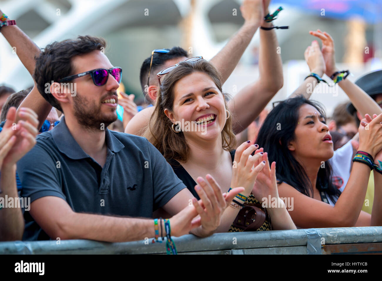 VALENCIA, SPAIN - JUN 10: The audience at Festival de les Arts on June 10, 2016 in Valencia, Spain. Stock Photo