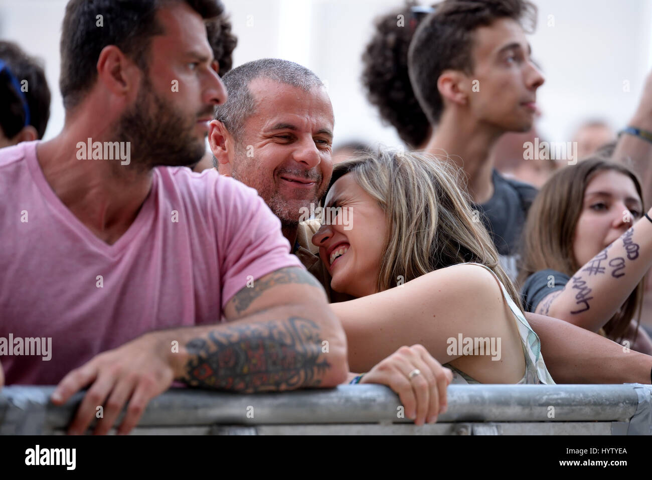 VALENCIA, SPAIN - JUN 10: The crowd at Festival de les Arts on June 10, 2016 in Valencia, Spain. Stock Photo