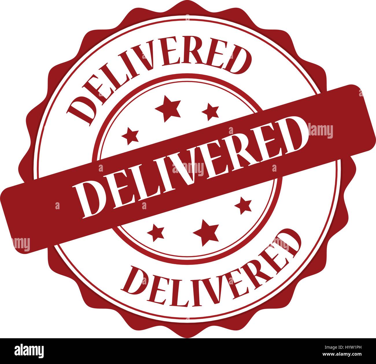 Delivered red stamp illustration Stock Vector Image & Art - Alamy