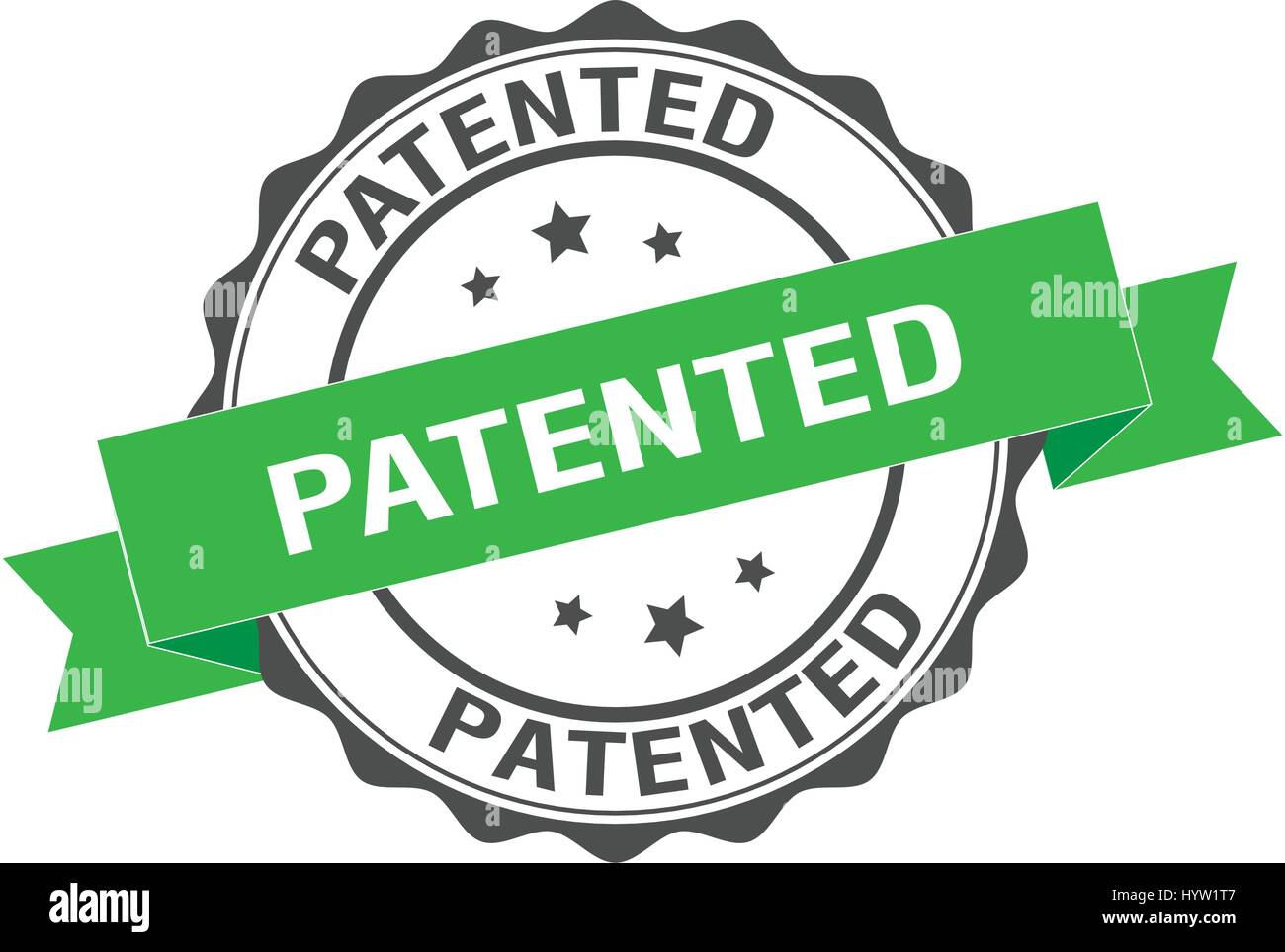 Patented stamp illustration Stock Vector