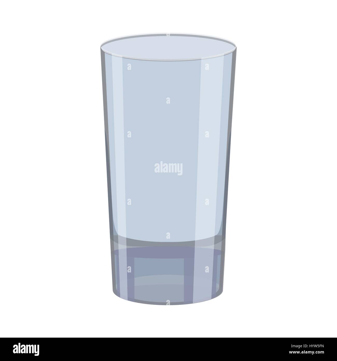 Transparent vector glass with flat solid color design. Transparent ...