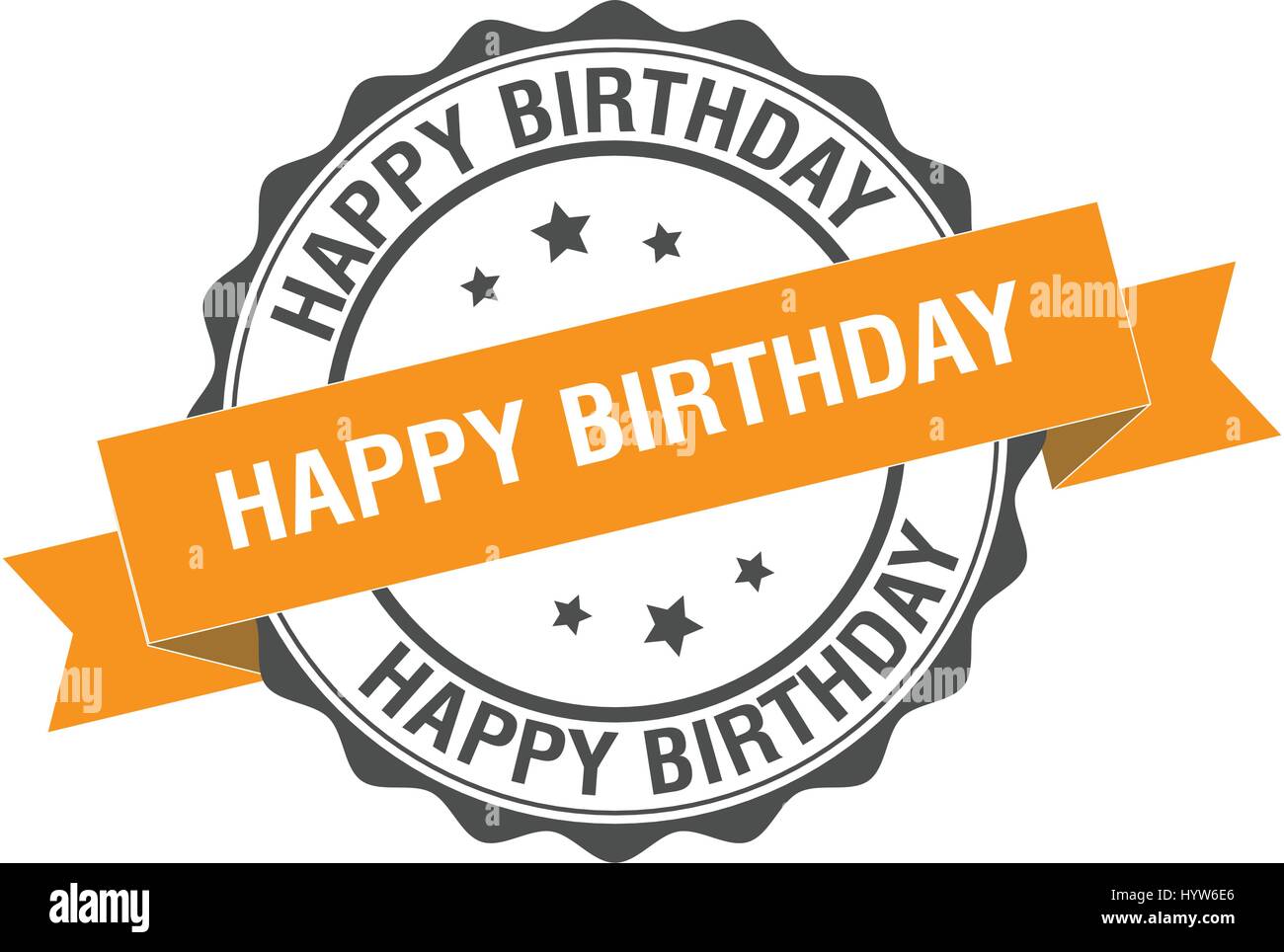 Happy birthday stamp illustration Stock Vector Image & Art - Alamy