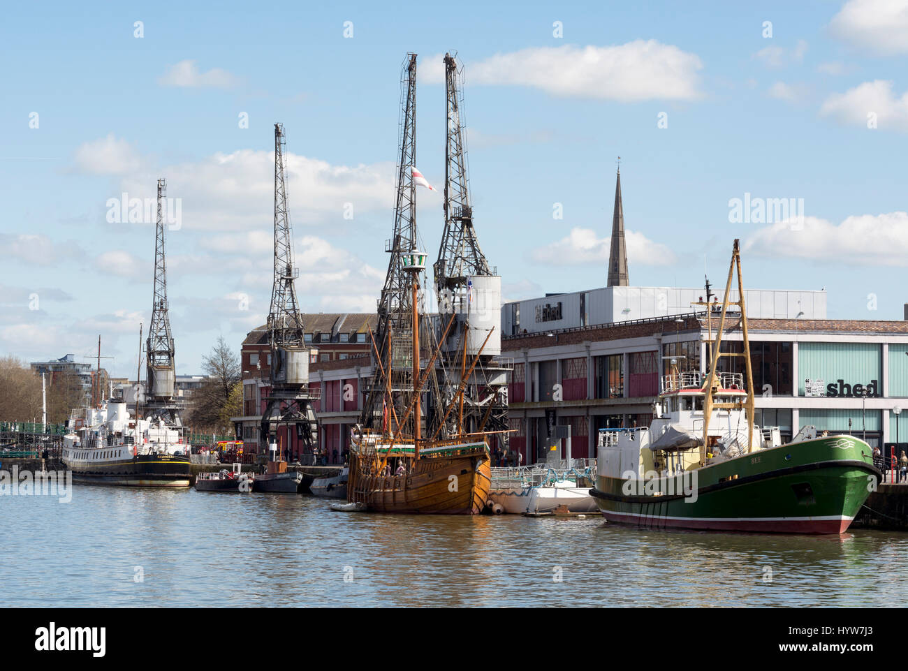 View across the Floating Harbour to the M Shed, Bristol, UK Stock Photo