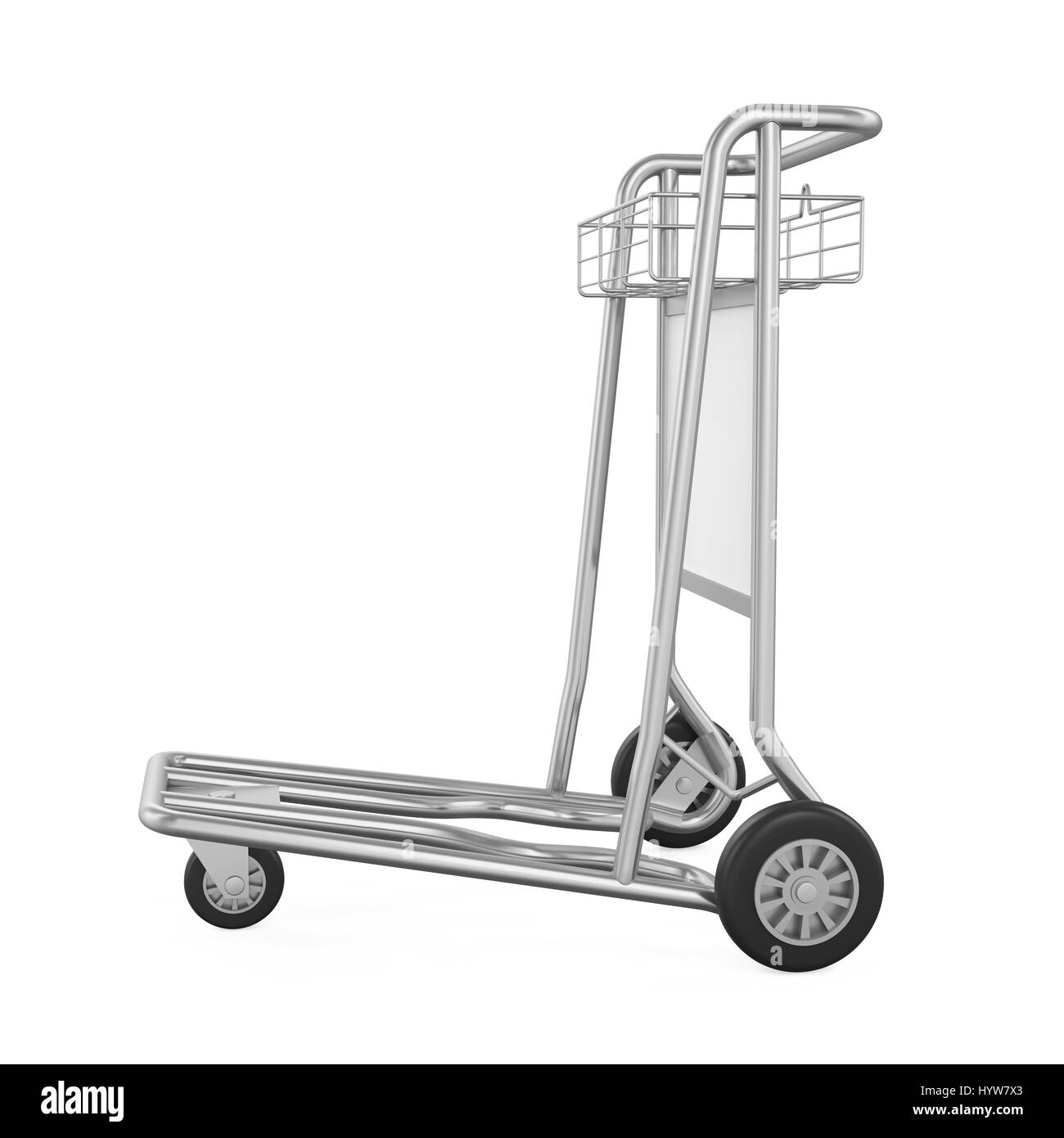 Airport Luggage Cart Isolated Stock Photo