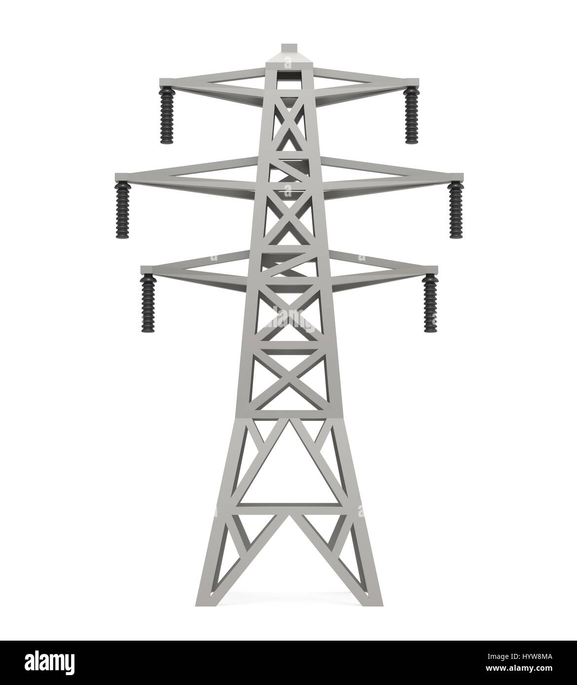 Power Transmission Tower Isolated Stock Photo Alamy