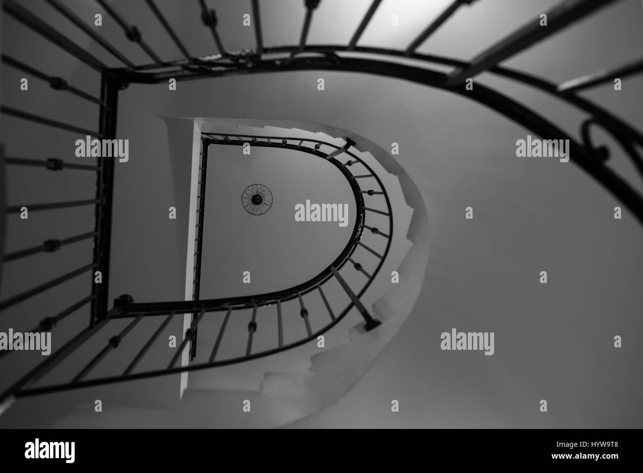 Staircase in black and white Stock Photo