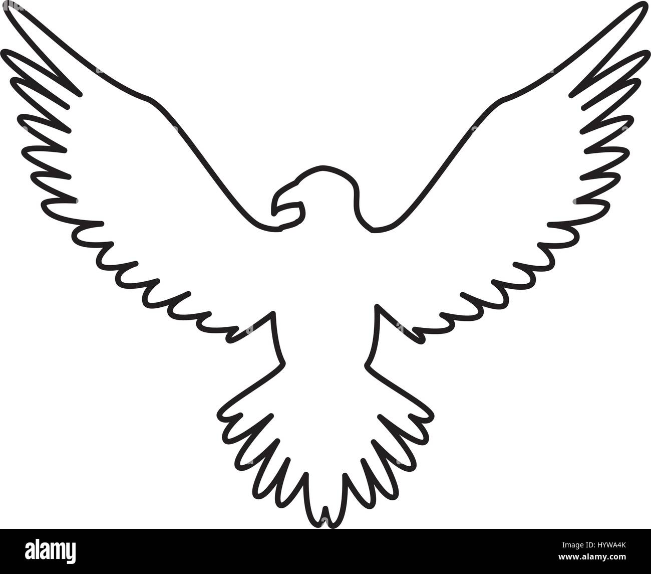 eagle american emblem icon vector illustration design Stock Vector