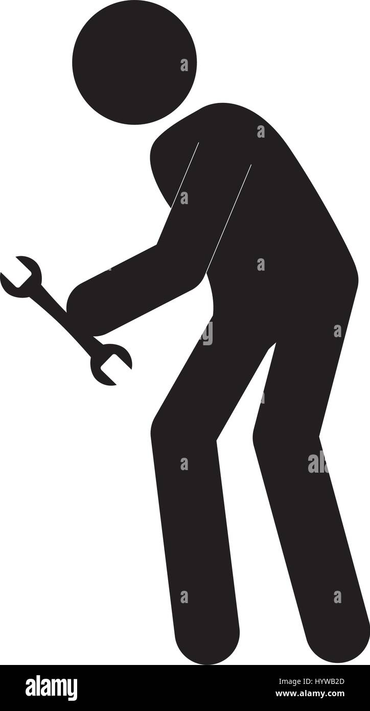 mechanic worker avatar character vector illustration design Stock ...