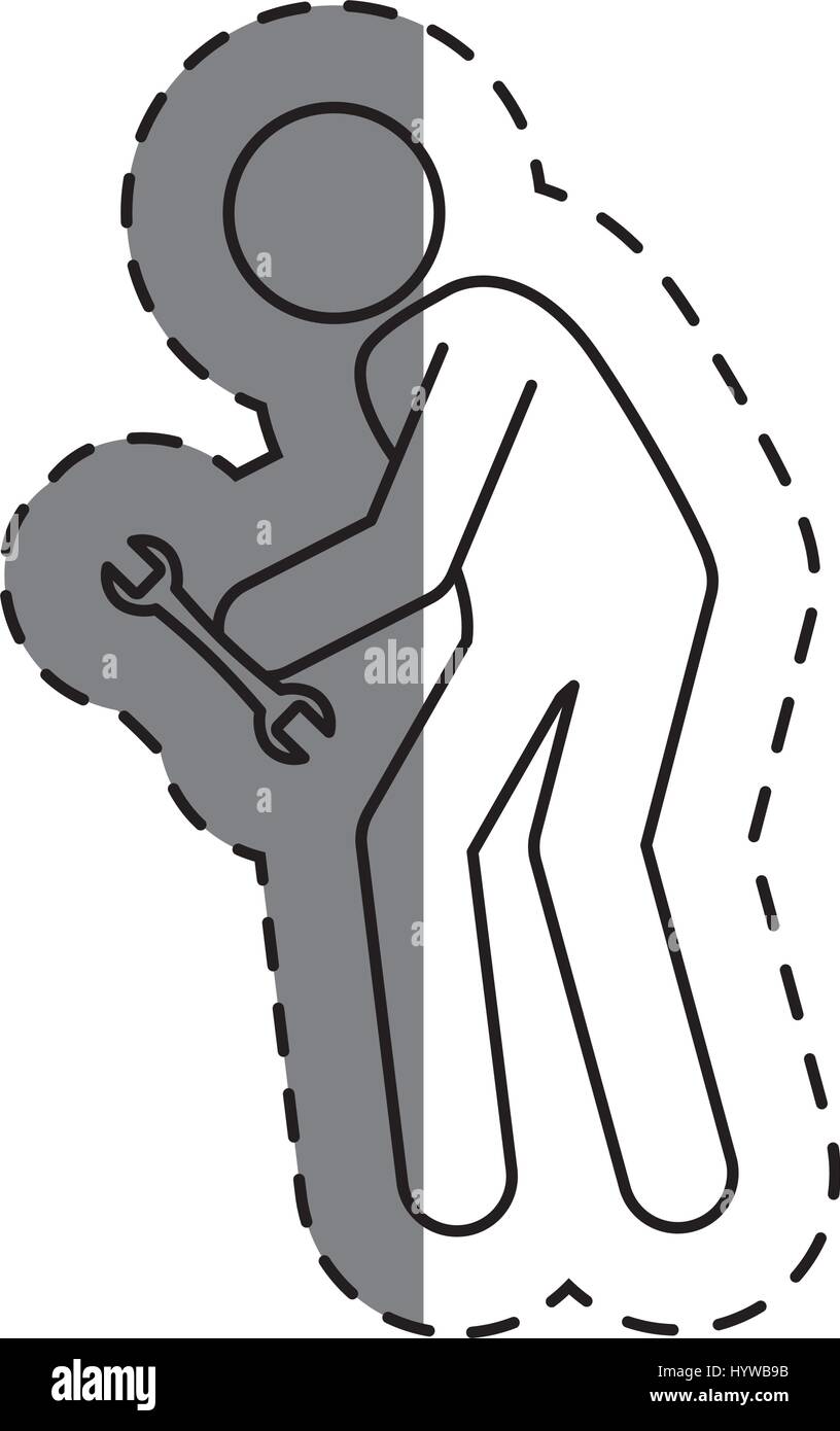 mechanic worker avatar character vector illustration design Stock ...