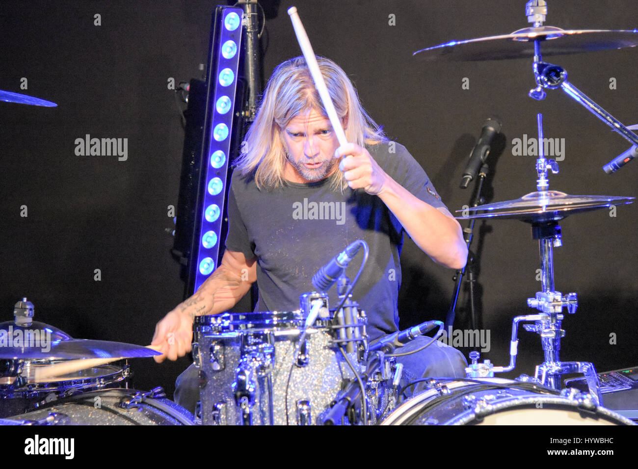 Frankfurt, Germany. 6th April 2017. Will Hunt, drummer of the band