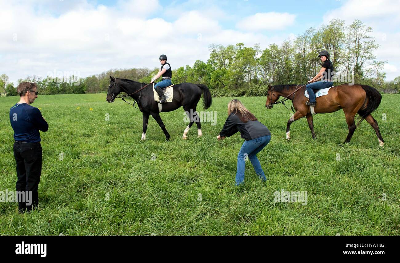 Lexington, Kentucky, USA. 25th Apr, 2017. With guidance from DIXIE HAYES, Program Coordinator