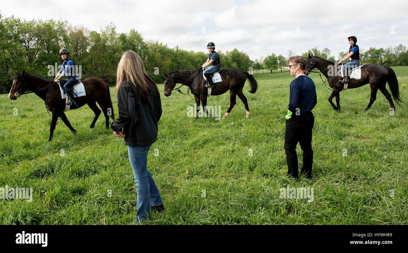 Lexington, Kentucky, USA. 25th Apr, 2017. With guidance from DIXIE HAYES, Program Coordinator