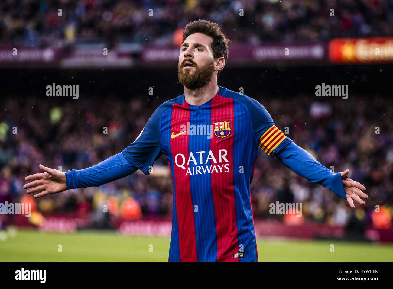 Leo messi celebrates scoring the goal hi-res stock photography and ...