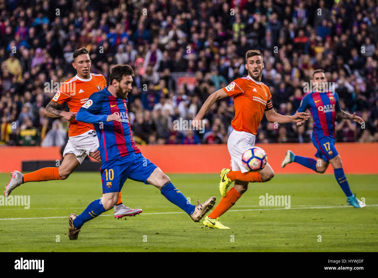 Barcelona, Spain. 26th Apr, 2017. FC Barcelona forward LIONEL MESSI