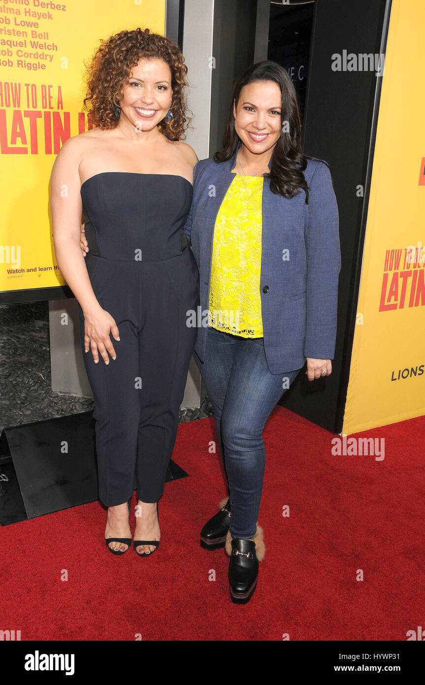 Los Angeles, California, USA. 26th Apr, 2017.  Actress JUSTINA MACHADO, GLORIA CALDERON KELLETT at the ''How To Be a Latin Lover'' Premiere held at The Dome at the Arclight Theate, Hollywood, Los Angeles Credit: Paul Fenton/ZUMA Wire/Alamy Live News Stock Photo