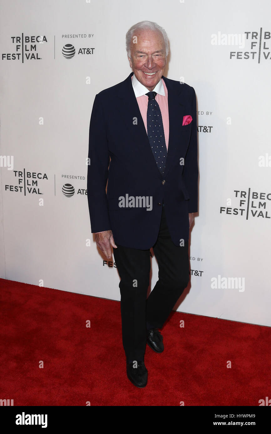 New York, USA. 26th Apr, 2017. Christopher Plummer attends "The