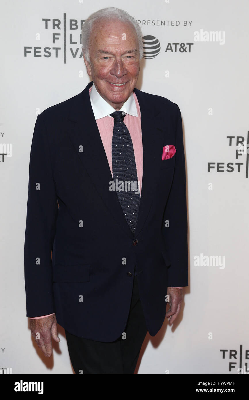 New York, USA. 26th Apr, 2017. Christopher Plummer attends 'The Exception' screening at BMCC at PAC during the 2017 Tribeca Film Festival on April 26, 2017 in New York, USA. Credit: AKPhoto/Alamy Live News Stock Photo