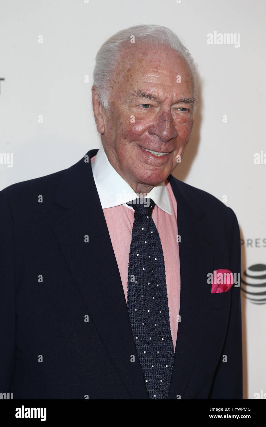 New York, USA. 26th Apr, 2017. Christopher Plummer attends "The