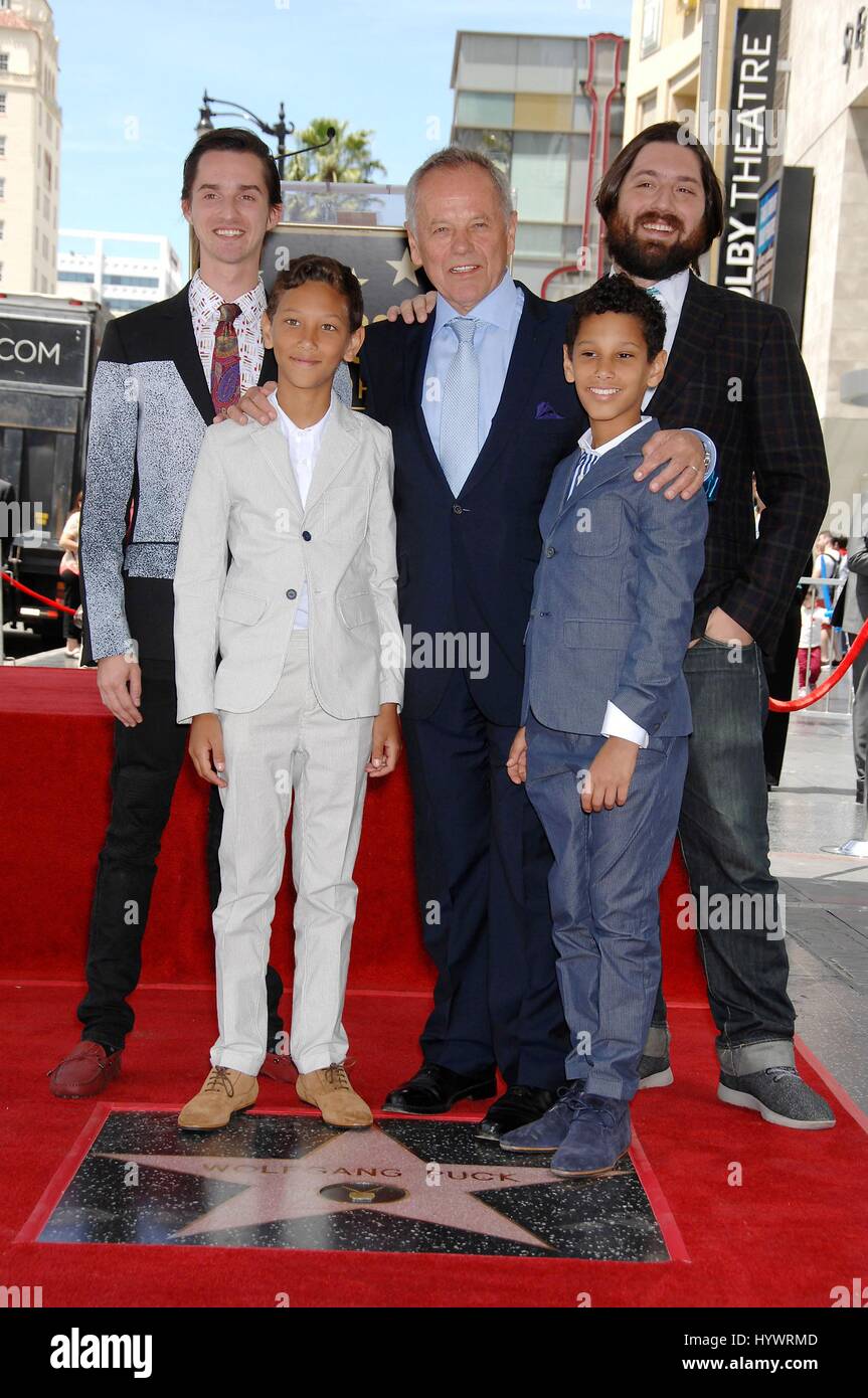 Los Angeles, California, USA. 26th Apr, 2017. Wolfgang Puck, sons at