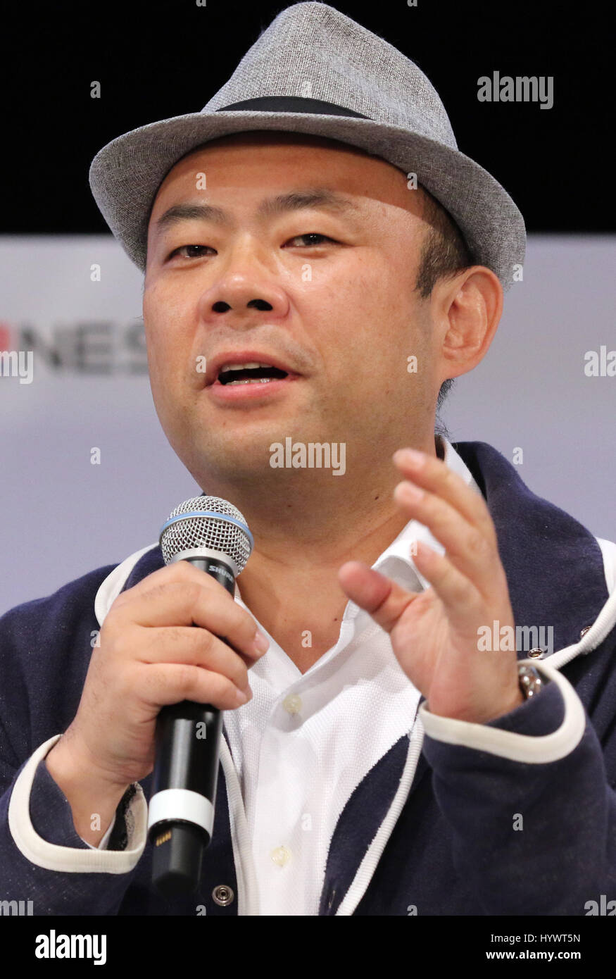Tokyo, Japan. 6th Apr, 2017. Taizo Son, younger brother of Internet