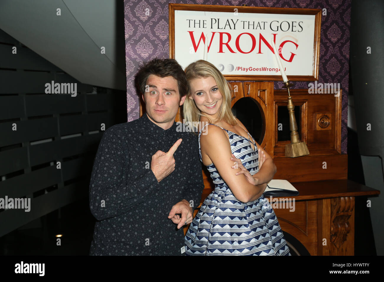 Sydney, Australia. 6 April 2017. Jimmy Giggle (James Rees) and Jaime ...