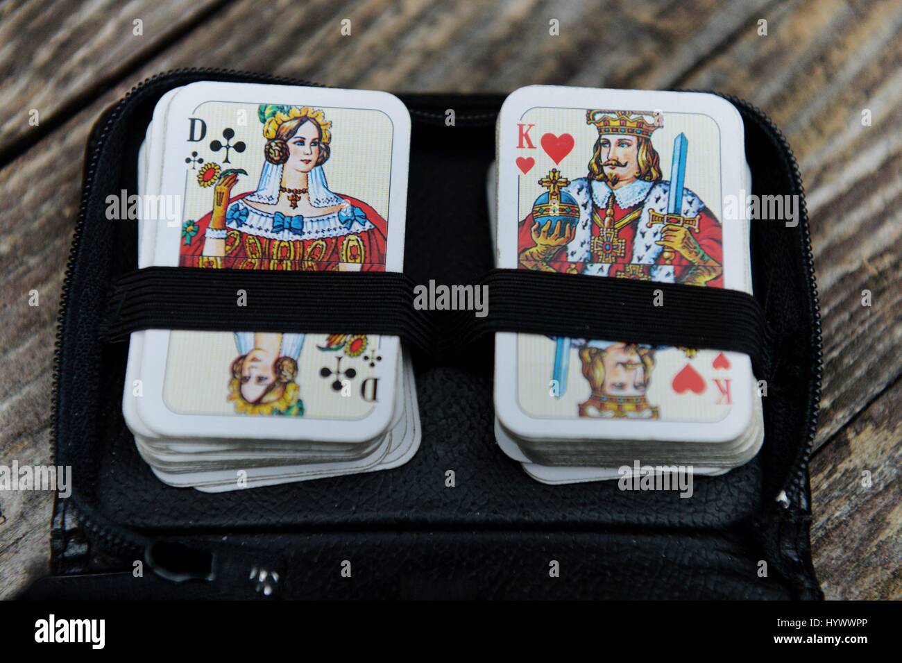 Patience playing cards, Germany, city of Osterode, 06.April 2017. Photo