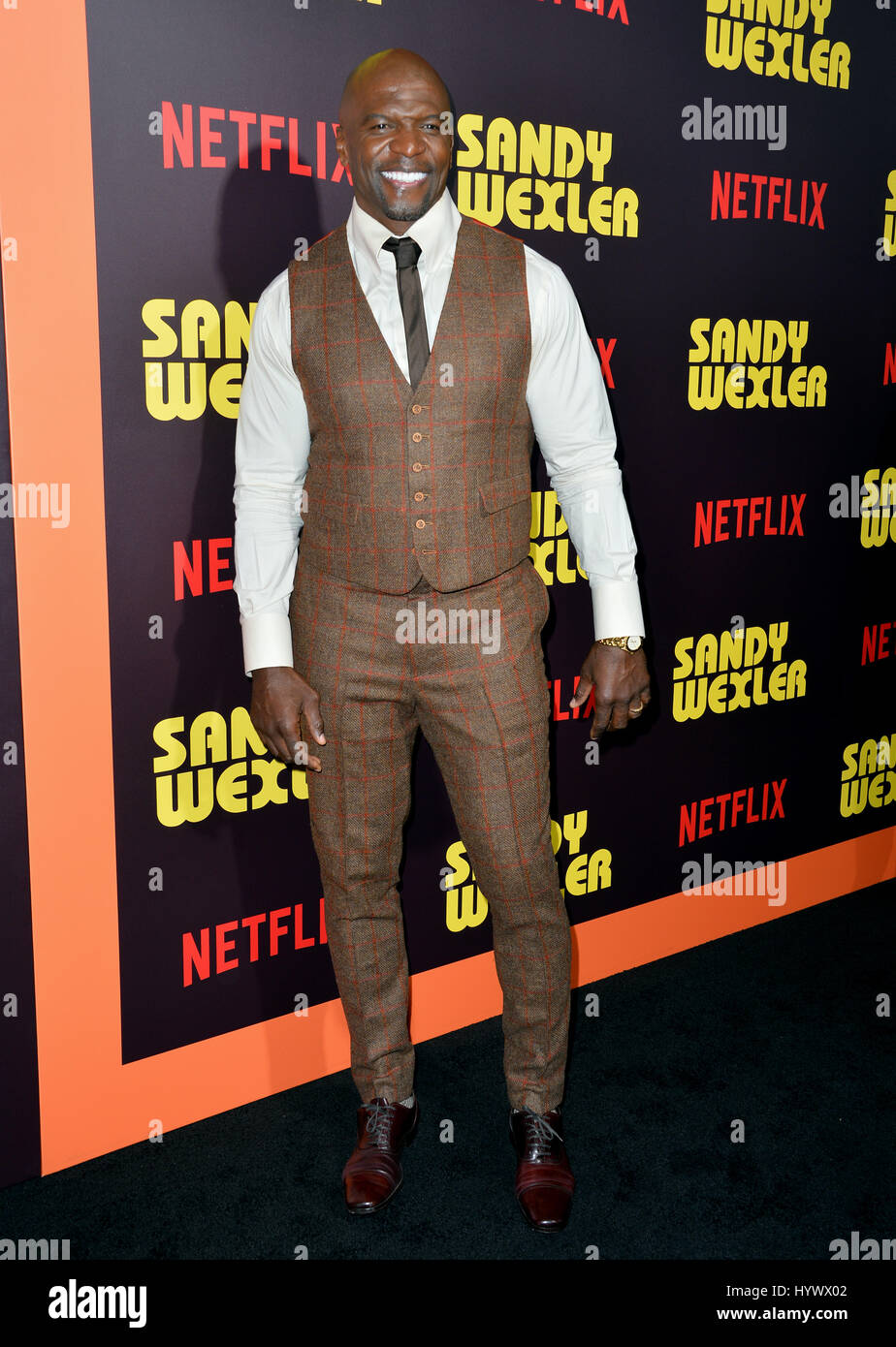 Los Angeles, USA. 06th Apr, 2017. Actor Terry Crews at the premiere for 'Sandy Wexler' at The Cinerama Dome, Hollywood. Picture Credit: Sarah Stewart/Alamy Live News Stock Photo
