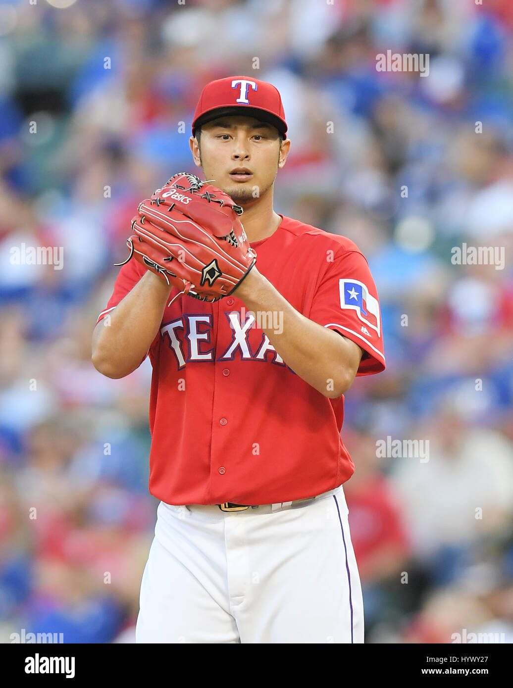 Arlington, Texas, USA. 3rd Apr, 2017. Yu Darvish (Rangers) MLB : Texas ...