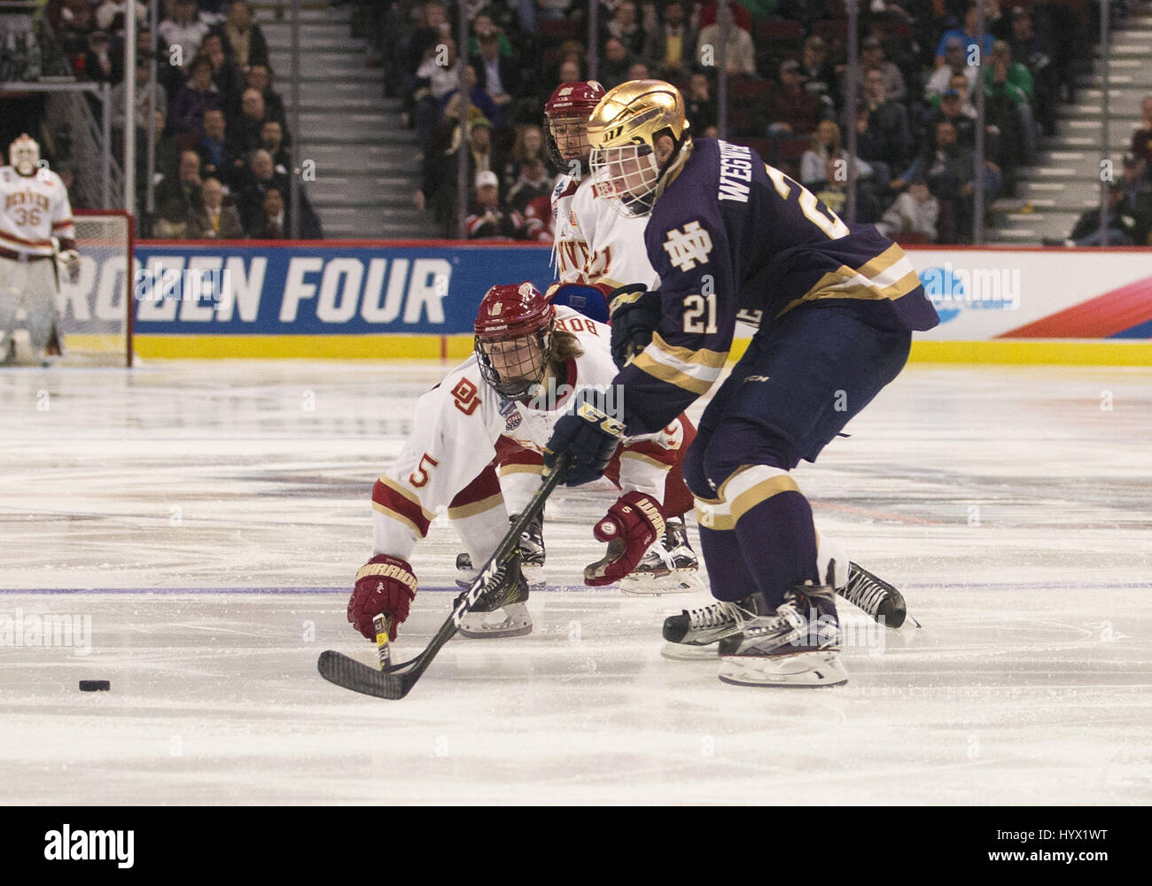 Chicago, Illinois, USA. 06th Apr, 2017. Notre Dame forward Joe Wegwerth